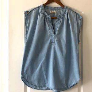 Madewell Denim Popover Top